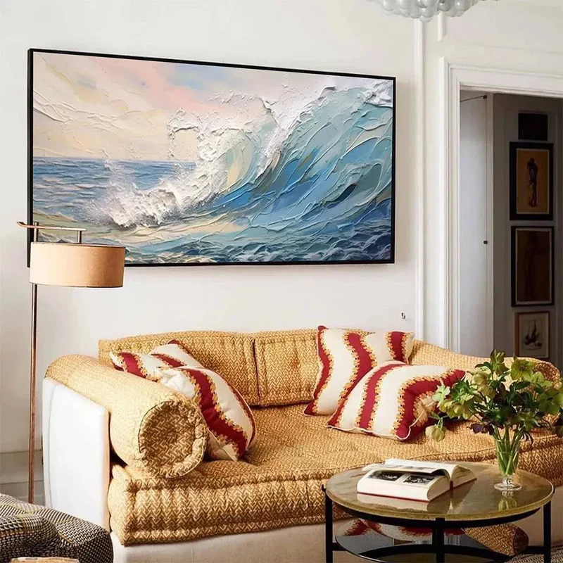Ocean Energy Textured Painting