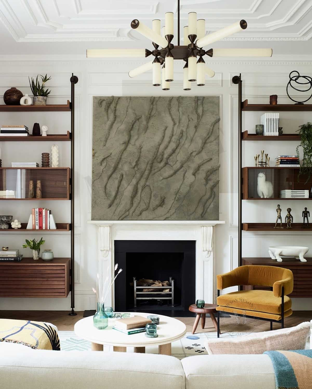 Wabi Sabi Earthy Green Textured Wall Art, Minimal Abstract Square Canvas for Living Room