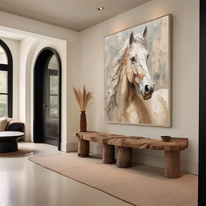 Majestic Spirit Horse Textured Painting