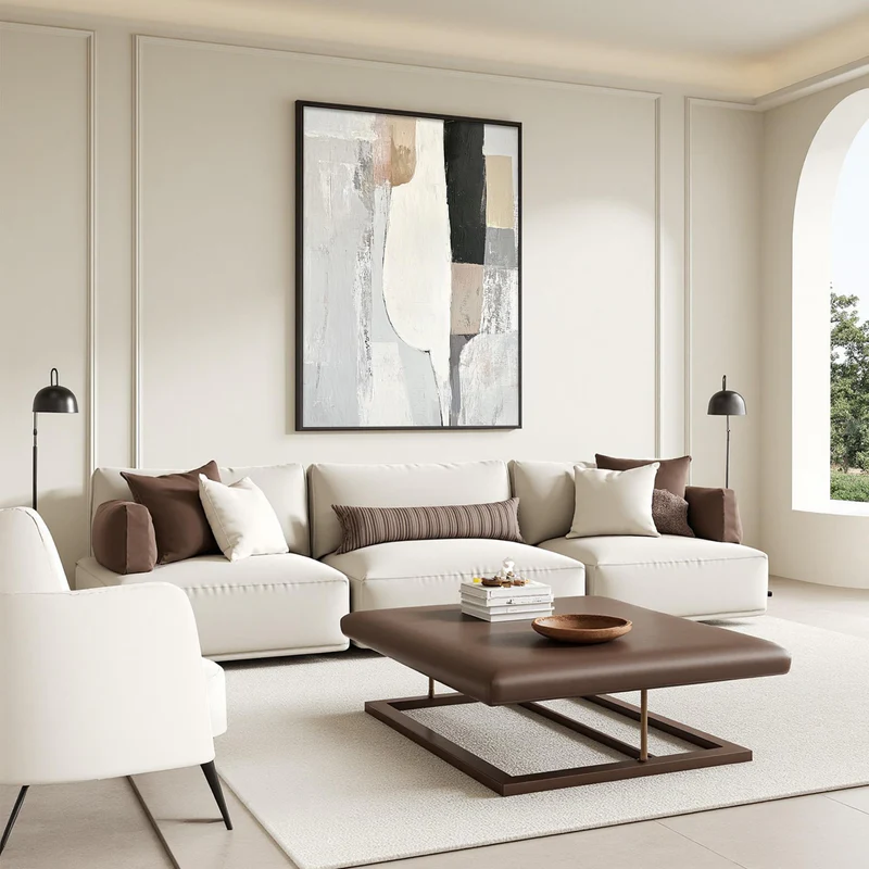 Soft Geometry Abstract Painting