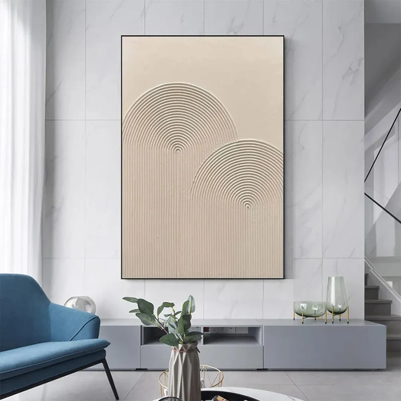 Minimalist Beige Textured Painting