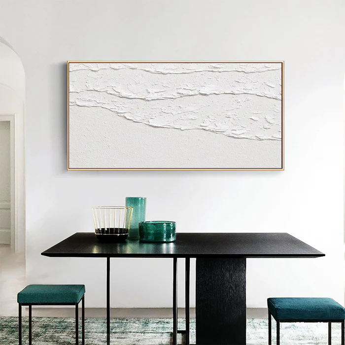 Minimalist White Texture Painting