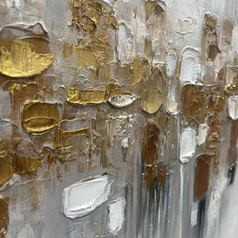 Golden Mirage Abstract Painting
