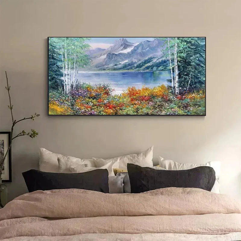 Mountain Lake Landscape Painting