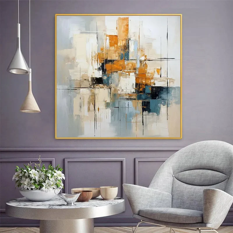 Geometric Abstract Oil Painting