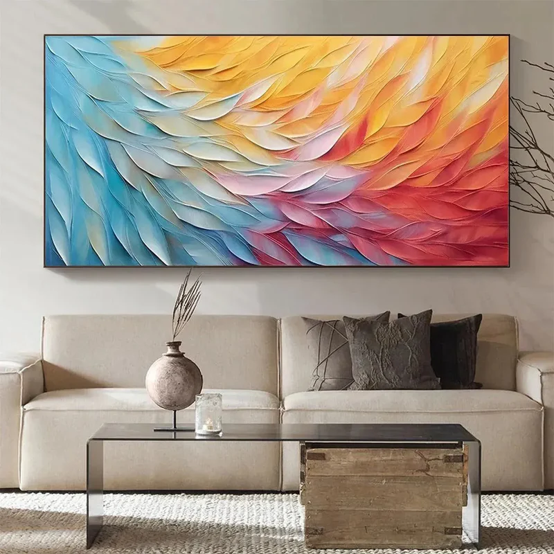 Color Gradient Abstract Textured Painting