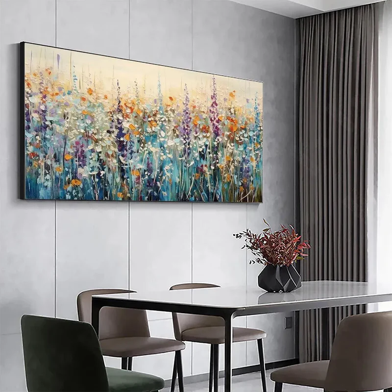 Colorful Wildflower Textured Painting