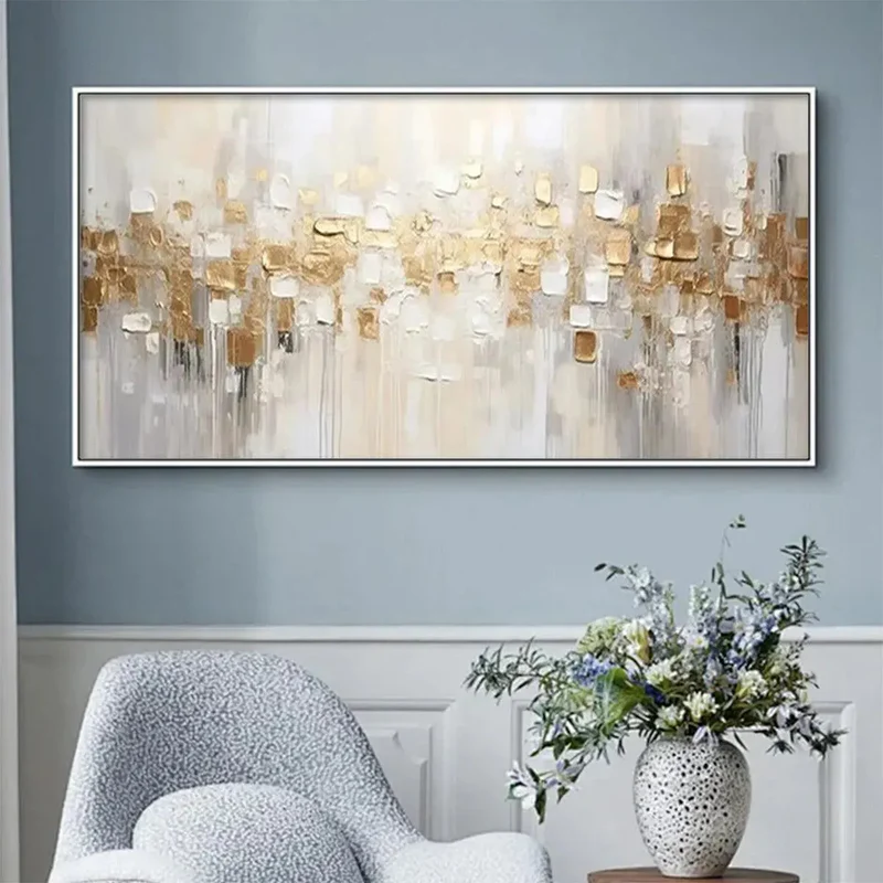 Golden Mirage Abstract Painting