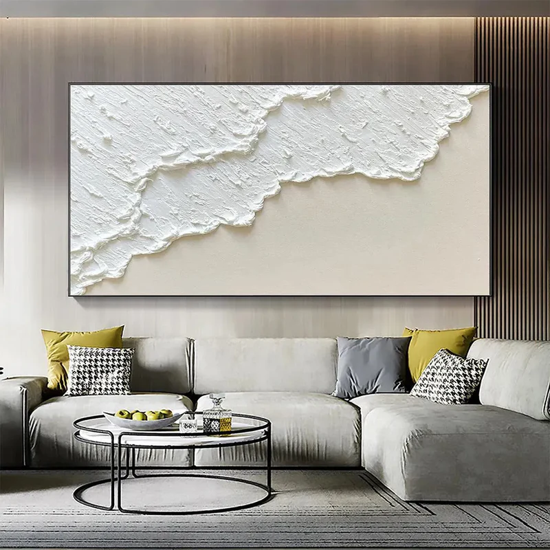 Ivory Calm Minimalist Textured Painting