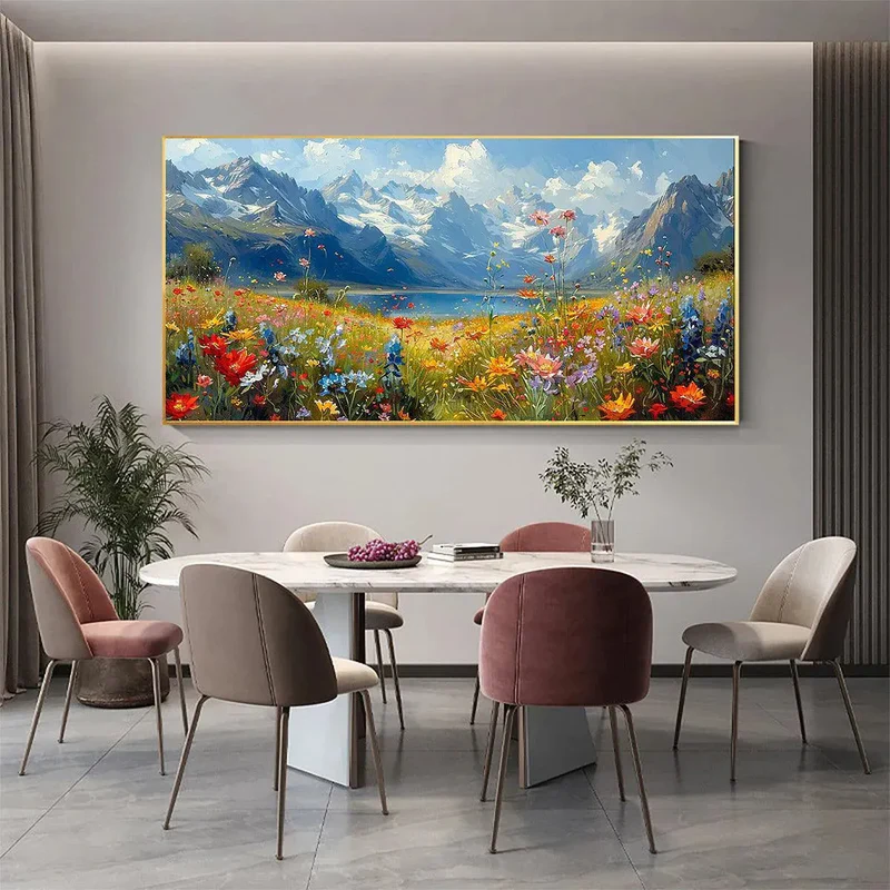 Blooming Valley Landscape Oil Painting