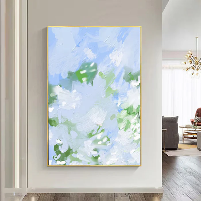 Blue Meadow Abstract Painting