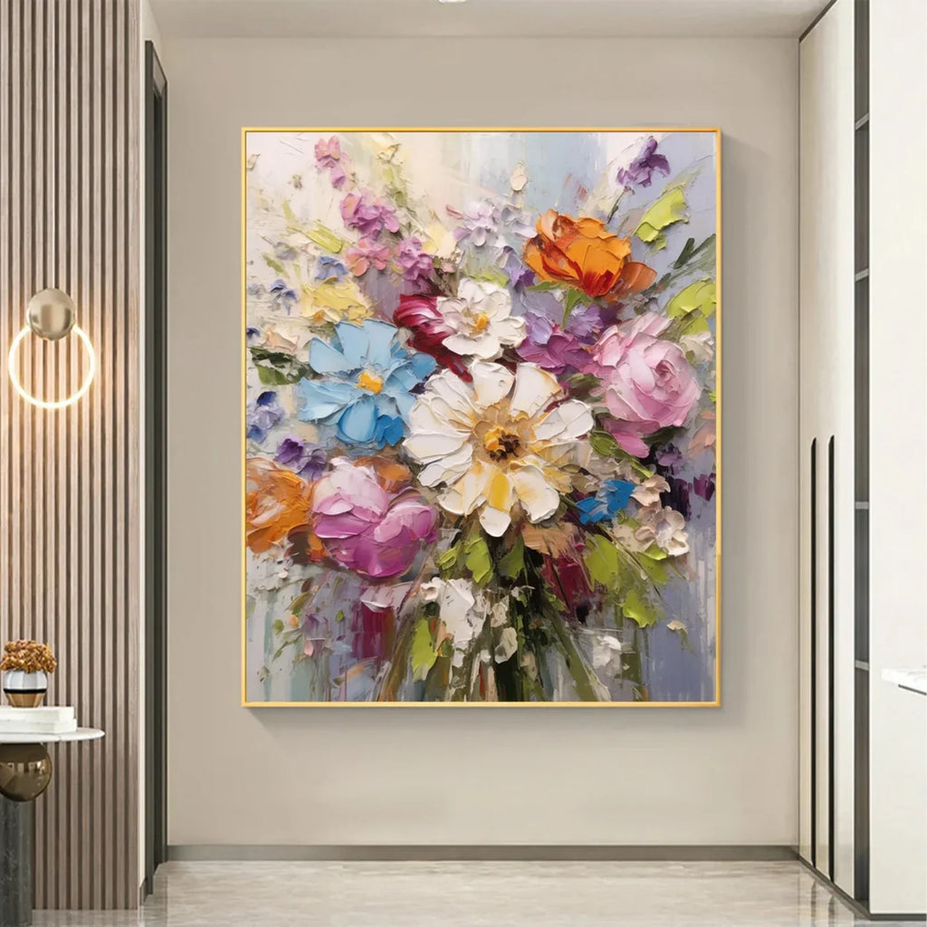 Blooming Harmony Floral Abstract Painting