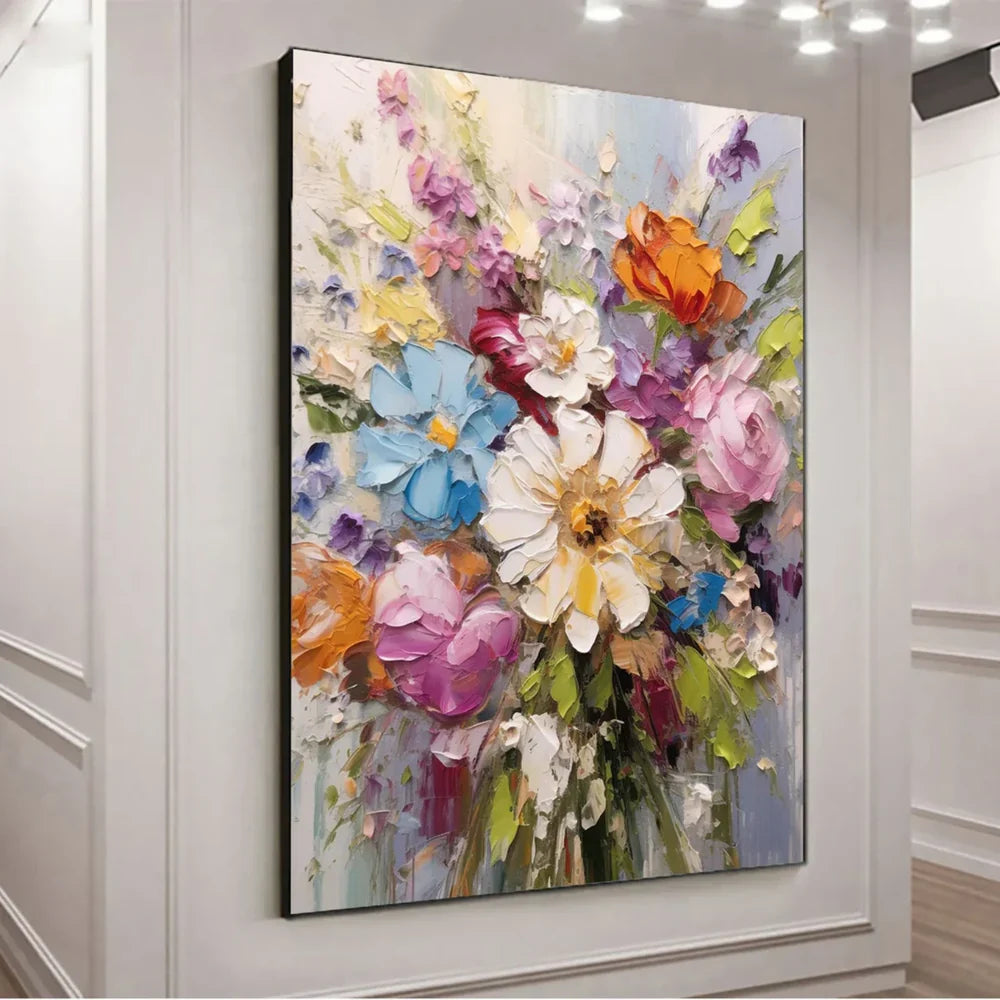Blooming Harmony Floral Abstract Painting