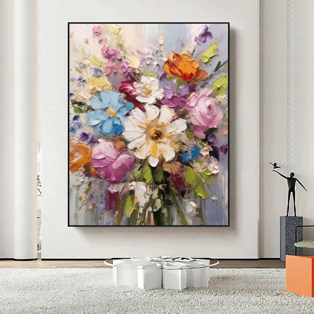 Blooming Harmony Floral Abstract Painting