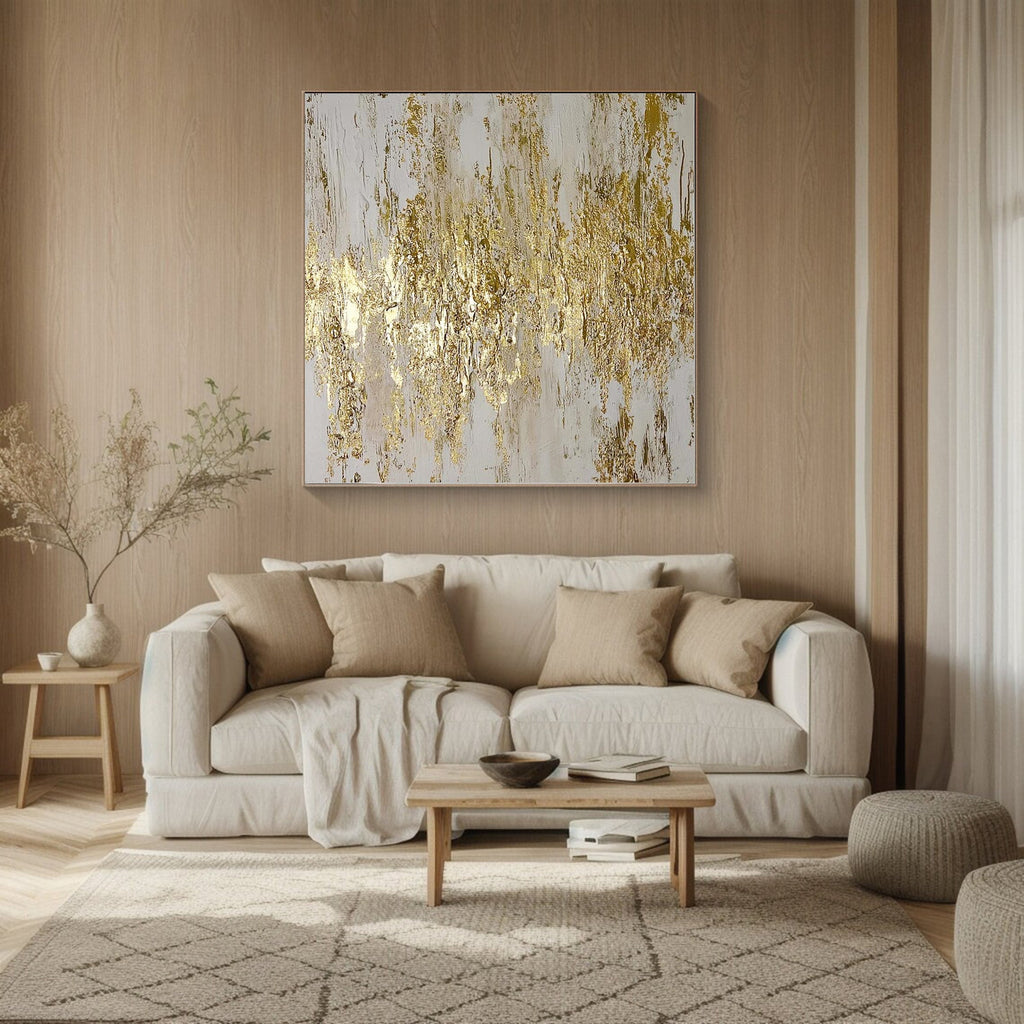 Gilded Silence Abstract Painting