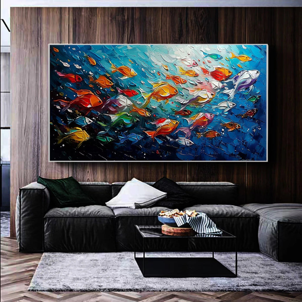 Vivid Reef Drift Abstract Painting