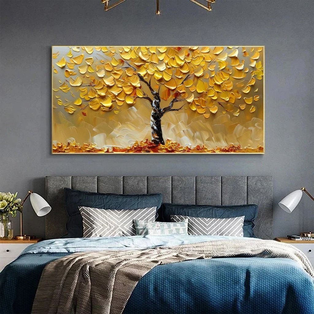 Golden Fall Canopy Tree Painting