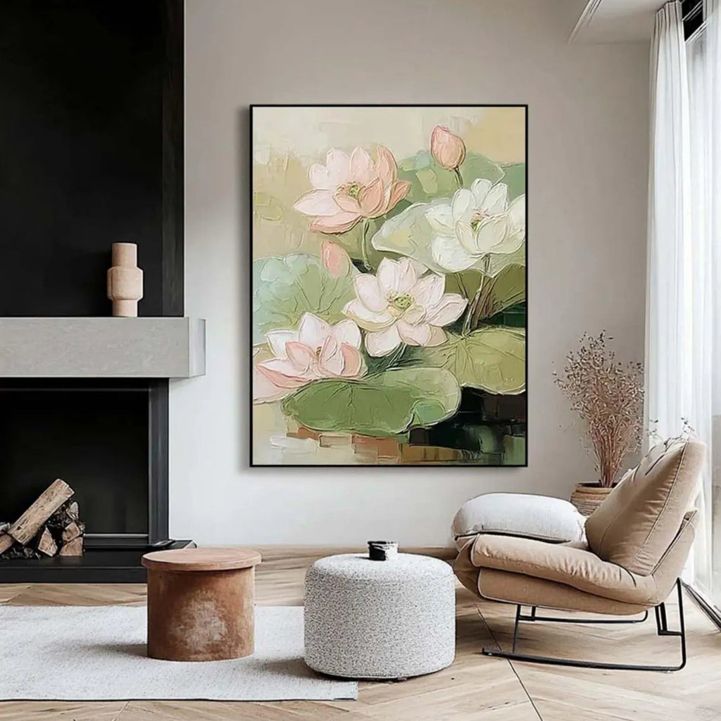 Gentle Lotus Harmony Abstract Painting