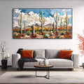 Desert Bloom: A Textured Abstract Desert Art for Living Room Decor