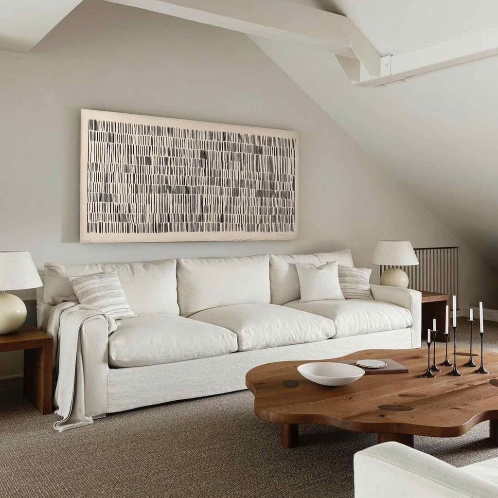 Black & White Geometric Abstract Painting