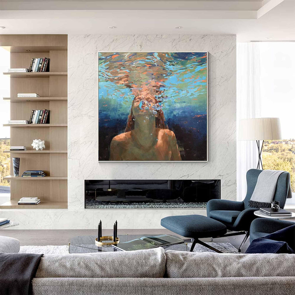 Silent Breath Underwater Figurative Painting