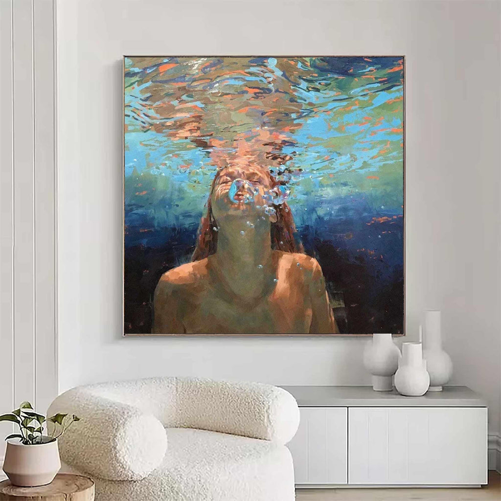 Silent Breath Underwater Figurative Painting