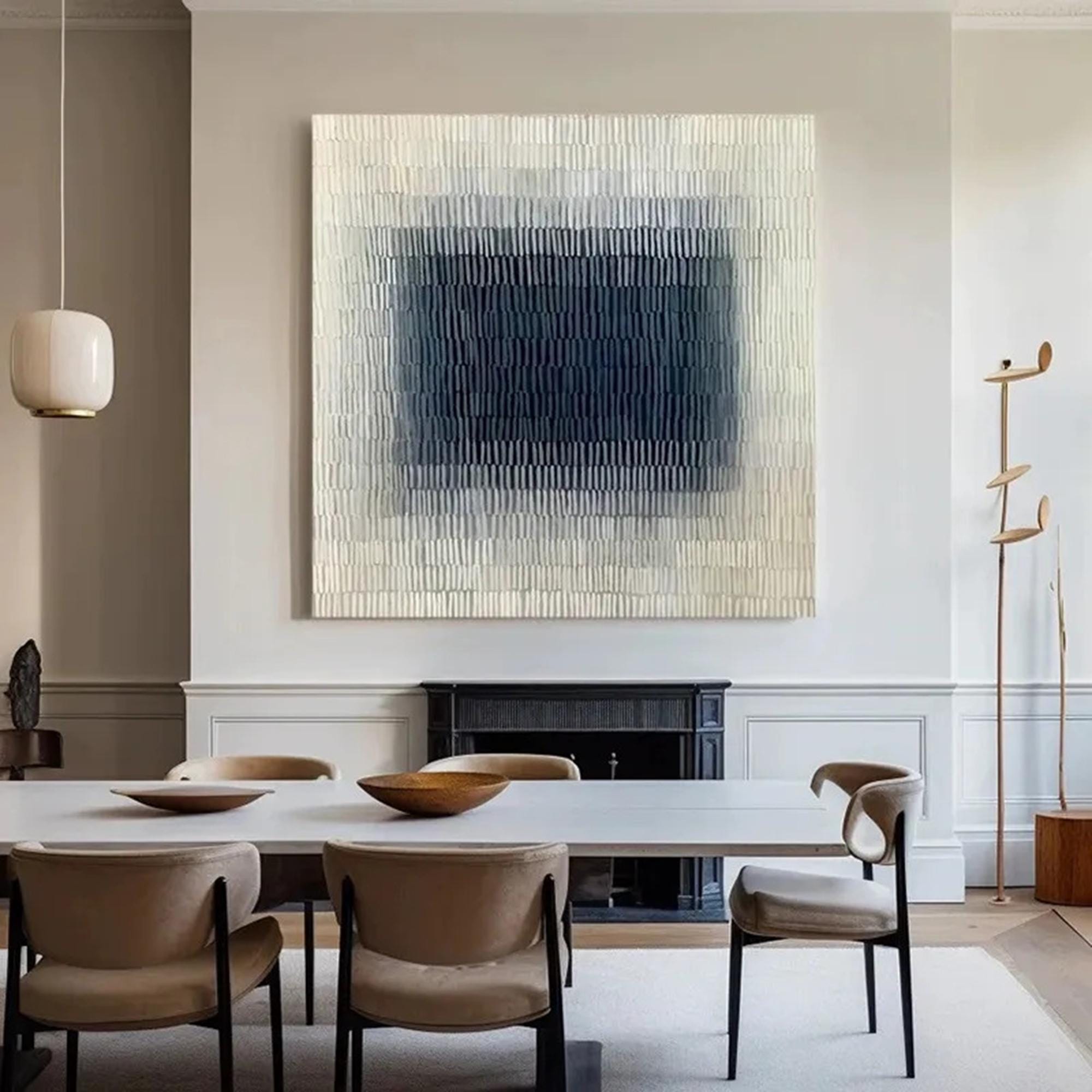 Silent Depth Blue Abstract Painting