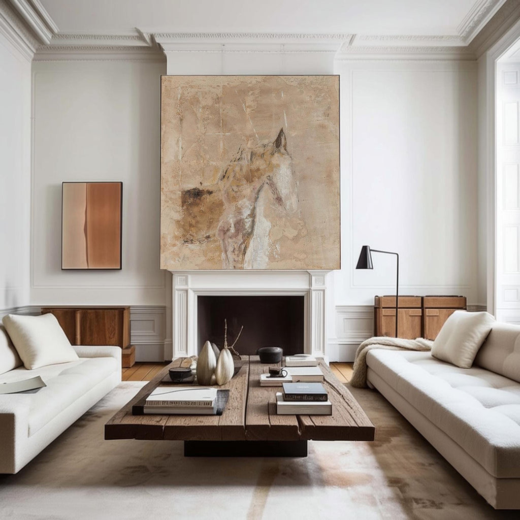 Silent Gaze Horse Abstract Painting