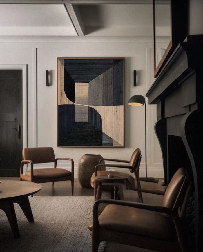 Inner Sanctum: A Sophisticated Geometric Abstract Wall Art for Modern Spaces