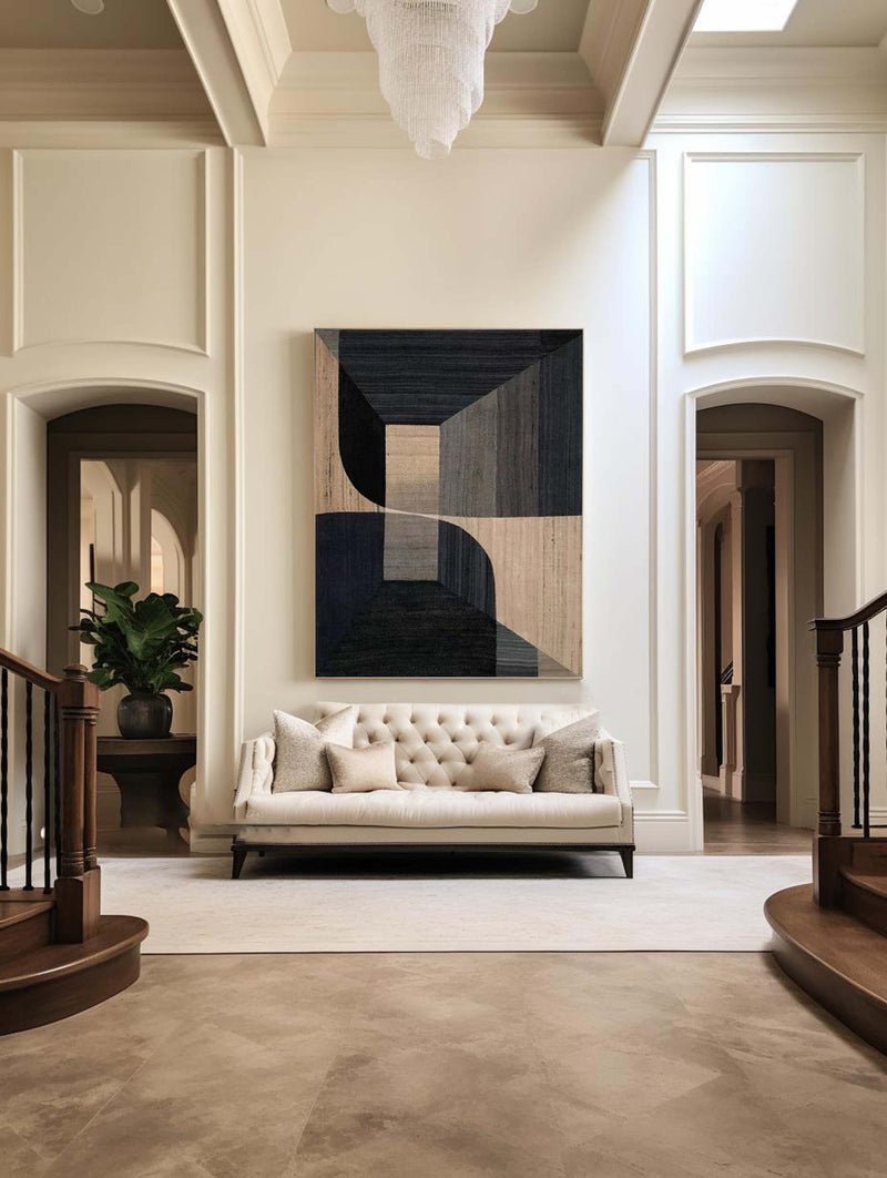 Inner Sanctum: A Sophisticated Geometric Abstract Wall Art for Modern Spaces