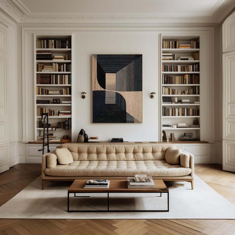 Inner Sanctum: A Sophisticated Geometric Abstract Wall Art for Modern Spaces