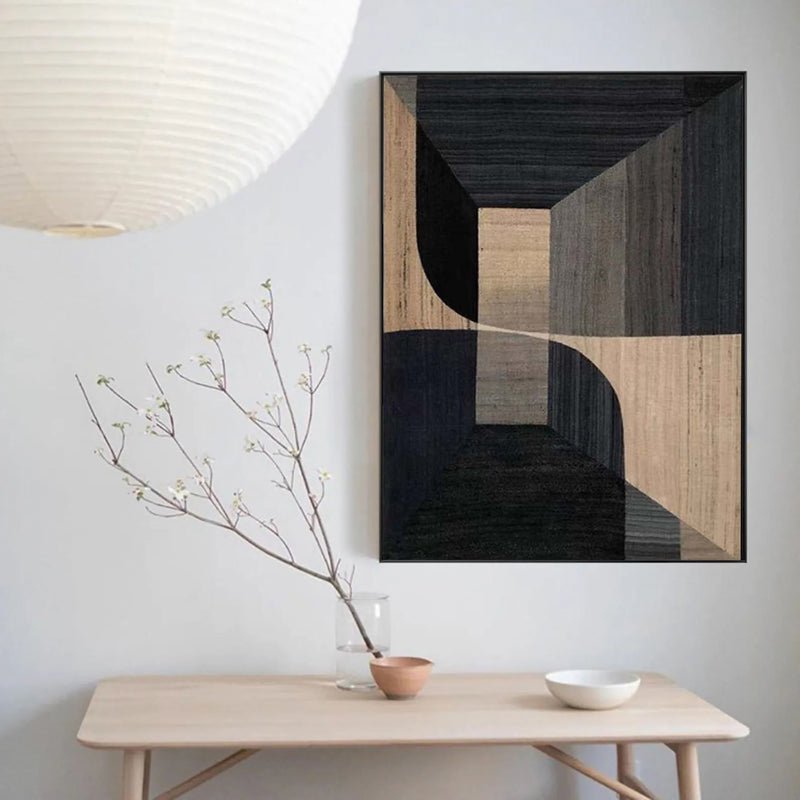 Inner Sanctum: A Sophisticated Geometric Abstract Wall Art for Modern Spaces