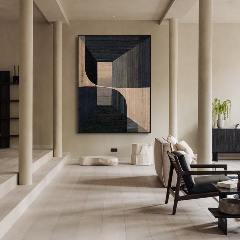 Inner Sanctum: A Sophisticated Geometric Abstract Wall Art for Modern Spaces