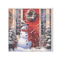Snowman Welcome – Red Door Christmas Painting