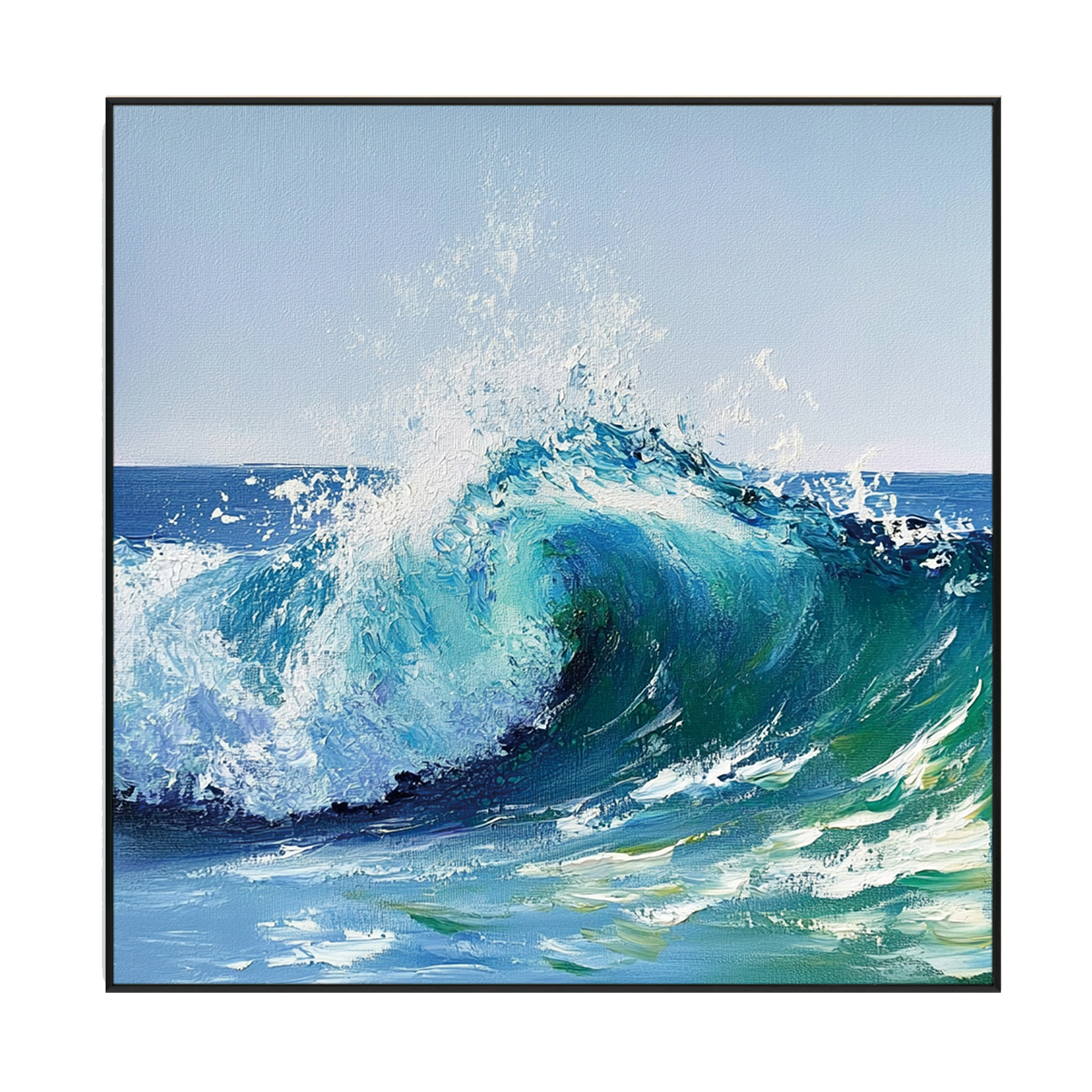 Emerald Tide Ocean Wave Painting #wave
