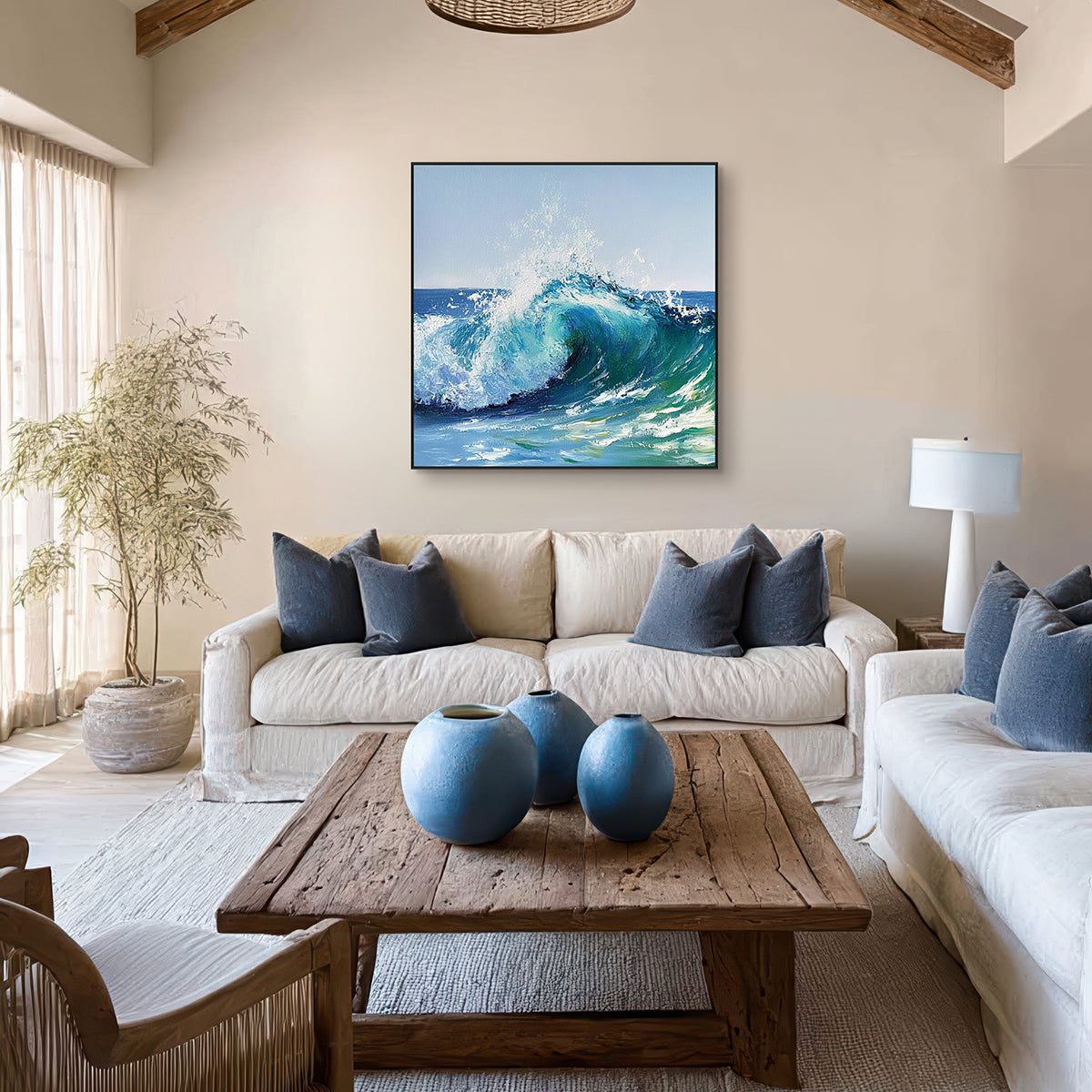 Emerald Tide Ocean Wave Painting #wave